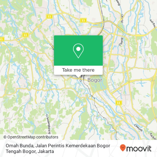 Omah Bunda, Jalan Perintis Kemerdekaan Bogor Tengah Bogor map