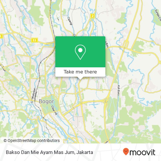 Bakso Dan Mie Ayam Mas Jum, Jalan H. Achmad Adnawijaya Bogor Utara Bogor map