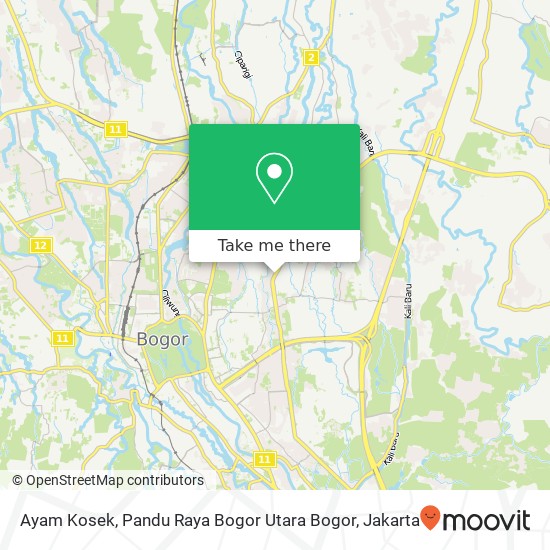 Ayam Kosek, Pandu Raya Bogor Utara Bogor map