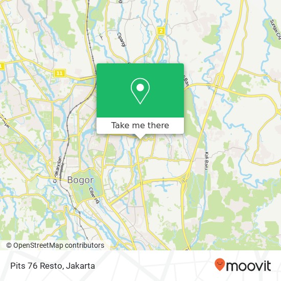 Pits 76 Resto, Jalan H. Achmad Adnawijaya Bogor Utara Bogor map