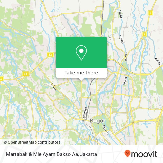 Martabak & Mie Ayam Bakso Aa, Jalan Tentar Pelajar Bogor Tengah Bogor 16124 map