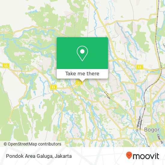 Pondok Area Galuga, Jalan Sindang Barang Pilar I Bogor Barat Bogor map