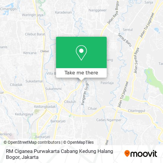 RM Ciganea Purwakarta Cabang Kedung Halang Bogor map