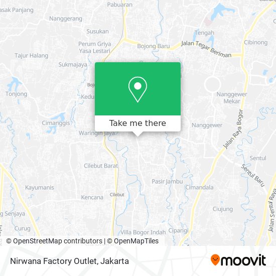 Nirwana Factory Outlet map