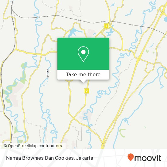 Namia Brownies Dan Cookies, Jalan Seroja Cibinong Bogor 16915 map