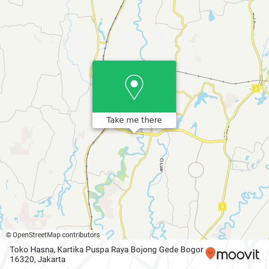 Toko Hasna, Kartika Puspa Raya Bojong Gede Bogor 16320 map