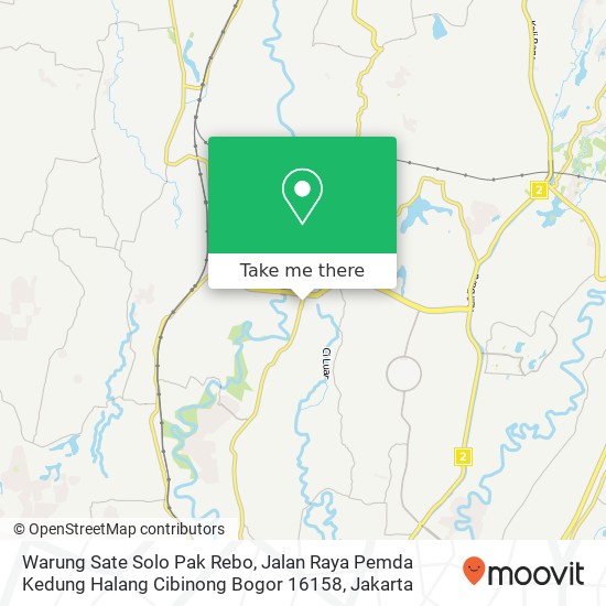 Warung Sate Solo Pak Rebo, Jalan Raya Pemda Kedung Halang Cibinong Bogor 16158 map