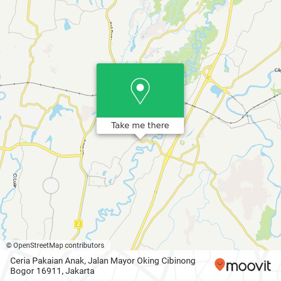 Ceria Pakaian Anak, Jalan Mayor Oking Cibinong Bogor 16911 map