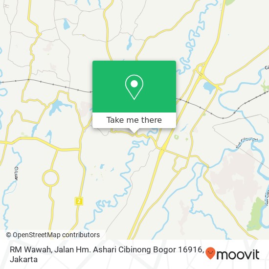 RM Wawah, Jalan Hm. Ashari Cibinong Bogor 16916 map