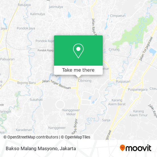 Bakso Malang Masyono map