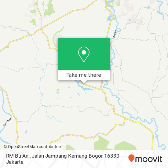RM Bu Ani, Jalan Jampang Kemang Bogor 16330 map