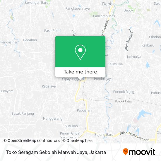 Toko Seragam Sekolah Marwah Jaya map