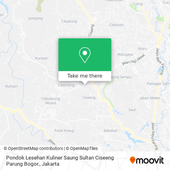 Pondok Lesehan Kuliner Saung Sultan Ciseeng Parung Bogor. map