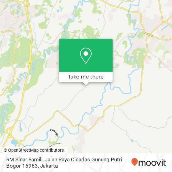 RM Sinar Famili, Jalan Raya Cicadas Gunung Putri Bogor 16963 map