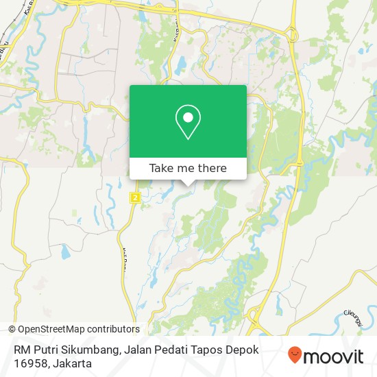 RM Putri Sikumbang, Jalan Pedati Tapos Depok 16958 map