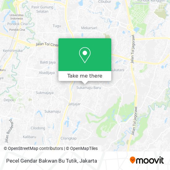 Pecel Gendar Bakwan Bu Tutik map