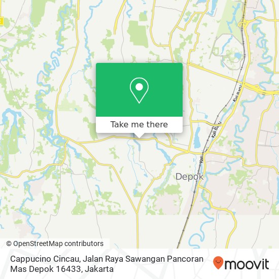 Cappucino Cincau, Jalan Raya Sawangan Pancoran Mas Depok 16433 map