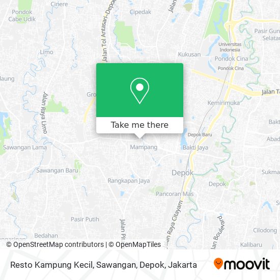 Resto Kampung Kecil, Sawangan, Depok map