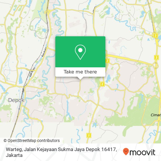 Warteg, Jalan Kejayaan Sukma Jaya Depok 16417 map