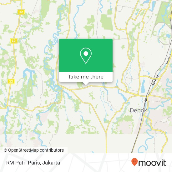 RM Putri Paris, Jalan Samudra Jaya Pancoran Mas Depok 16435 map