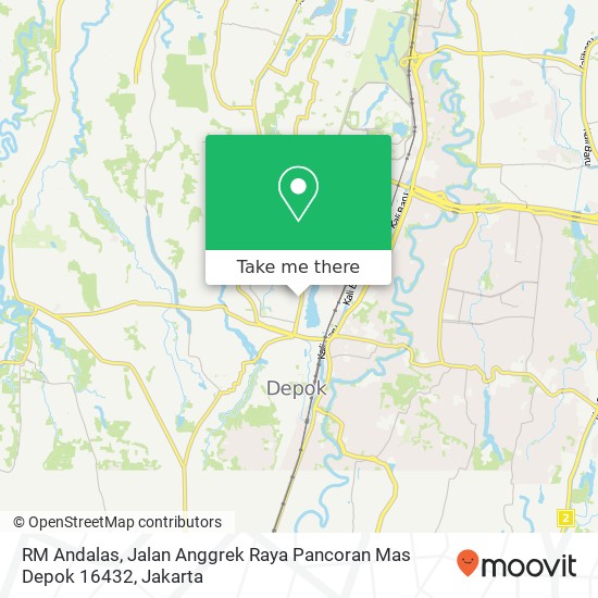 RM Andalas, Jalan Anggrek Raya Pancoran Mas Depok 16432 map