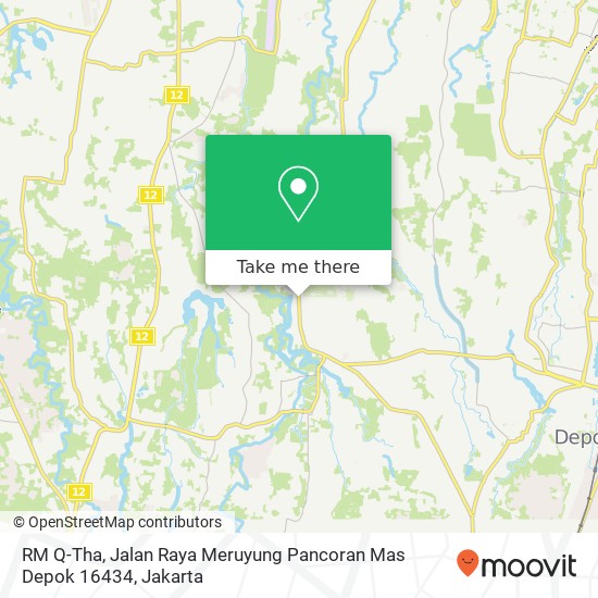 RM Q-Tha, Jalan Raya Meruyung Pancoran Mas Depok 16434 map