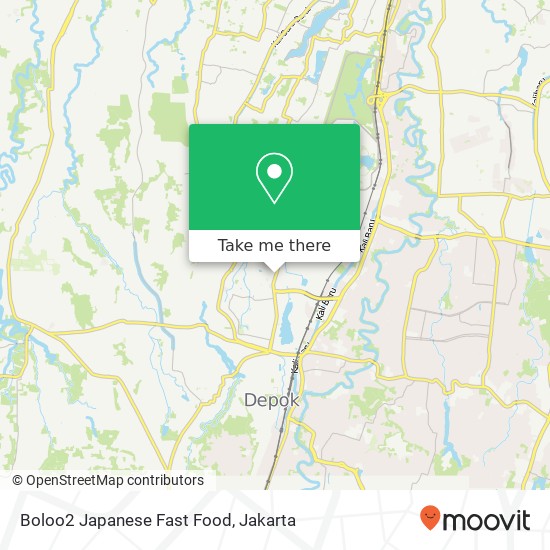 Boloo2 Japanese Fast Food, Jalan Nusantara Beji Depok 16421 map