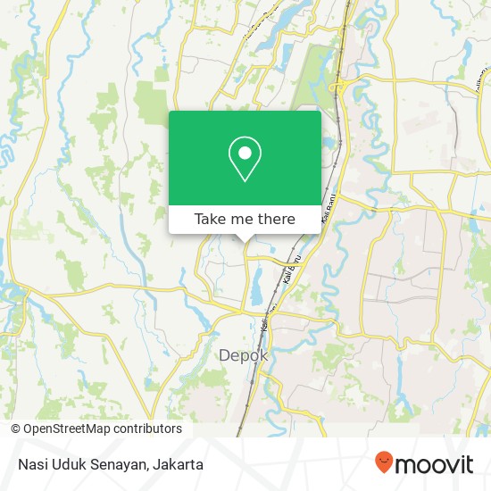 Nasi Uduk Senayan, Jalan Nusantara Beji Depok 16421 map