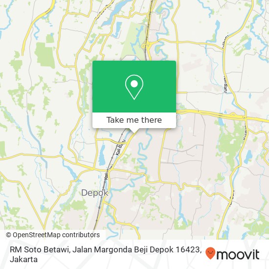 RM Soto Betawi, Jalan Margonda Beji Depok 16423 map