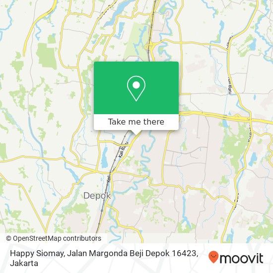 Happy Siomay, Jalan Margonda Beji Depok 16423 map