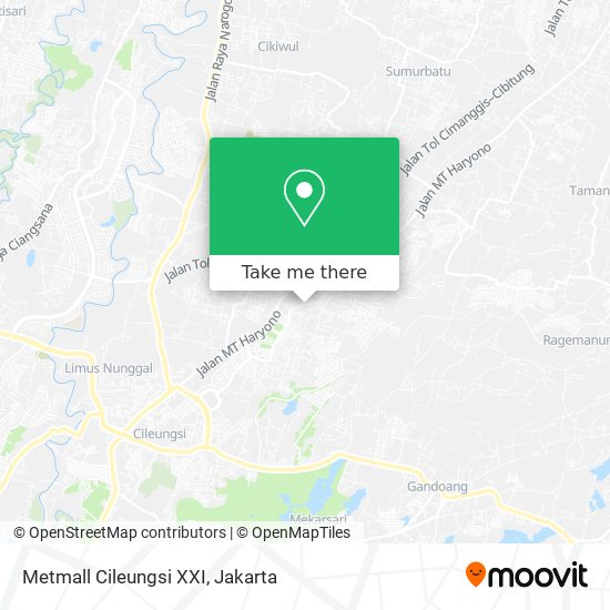 Metmall Cileungsi XXI map