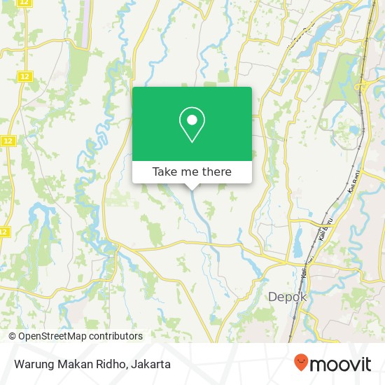 Warung Makan Ridho, Limo Depok map