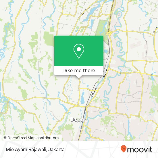 Mie Ayam Rajawali, Jalan Nusantara Beji Depok 16421 map