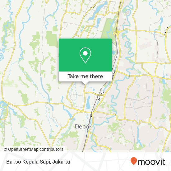 Bakso Kepala Sapi, Jalan Nusantara Beji Depok 16421 map