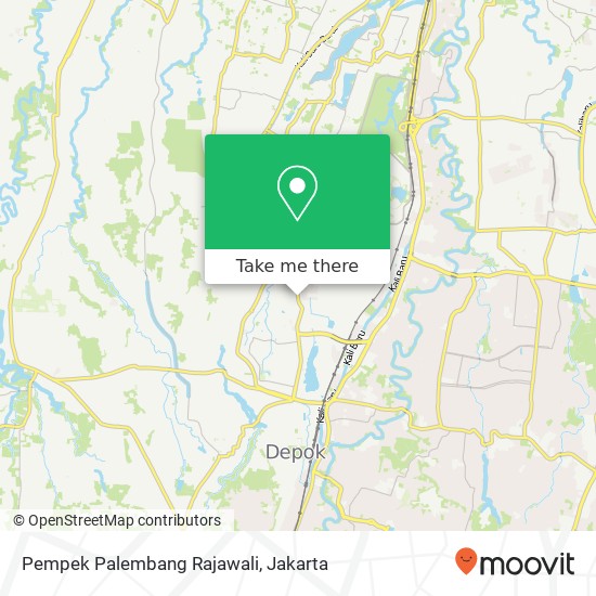 Pempek Palembang Rajawali, Jalan Nusantara Beji Depok 16421 map