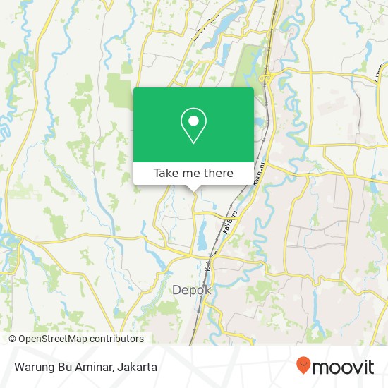 Warung Bu Aminar, Jalan Nusantara Beji Depok 16421 map