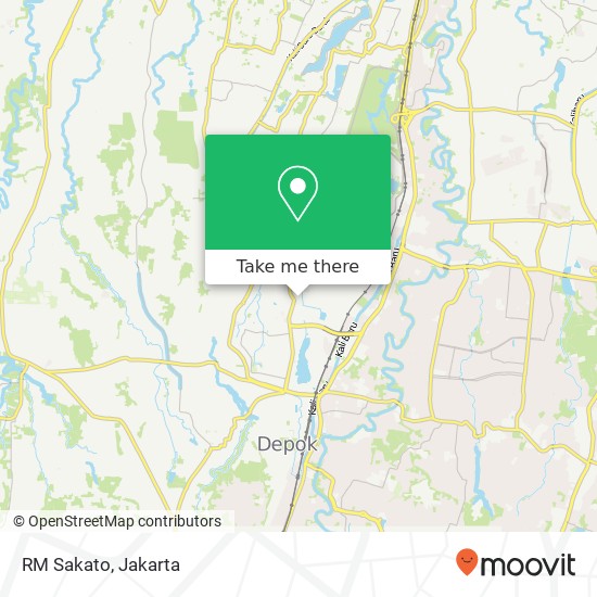 RM Sakato, Jalan Kembang Beji Beji Depok 16421 map