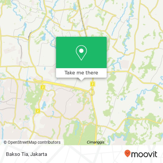 Bakso Tia, Jalan Bungur Raya Cimanggis Depok 16954 map