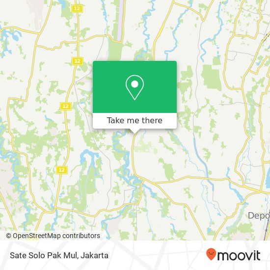 Sate Solo Pak Mul, Jalan Raya Meruyung Limo Depok 16434 map