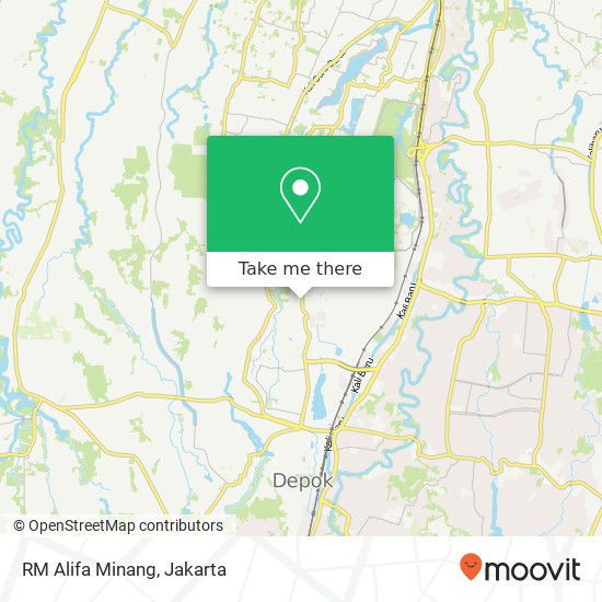 RM Alifa Minang, Jalan Haji Asmawi Beji Depok 16421 map
