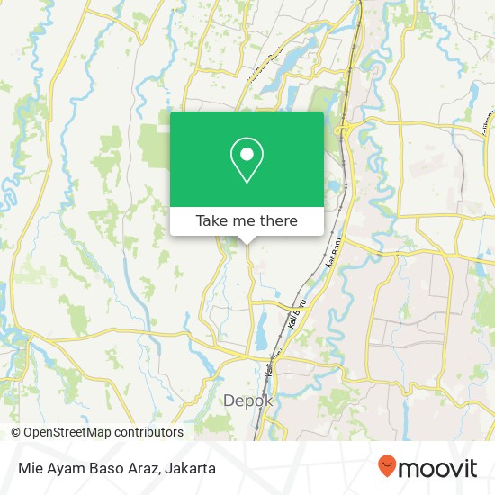 Mie Ayam Baso Araz, Jalan Haji Asmawi Beji 16421 map
