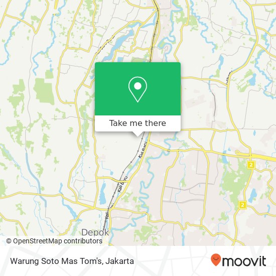 Warung Soto Mas Tom's, Beji Depok 16425 map