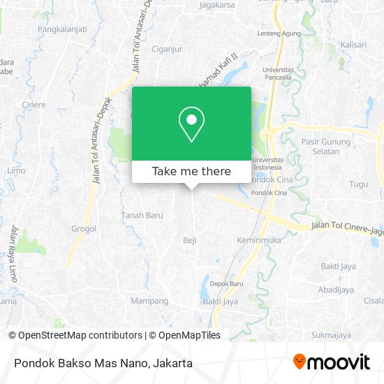 Pondok Bakso Mas Nano map