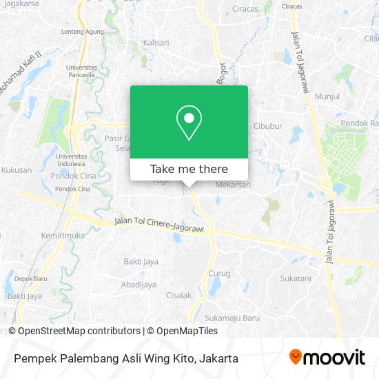 Pempek Palembang Asli Wing Kito map