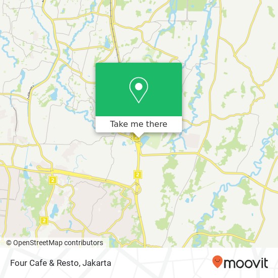 Four Cafe & Resto, Cimanggis Depok 16454 map