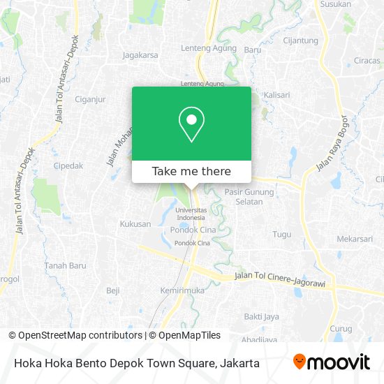 Hoka Hoka Bento Depok Town Square map