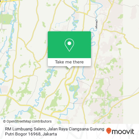 RM Lumbuang Salero, Jalan Raya Ciangsana Gunung Putri Bogor 16968 map