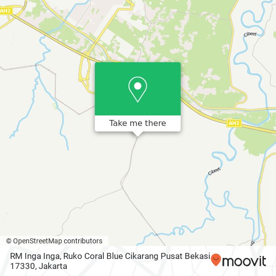 RM Inga Inga, Ruko Coral Blue Cikarang Pusat Bekasi 17330 map