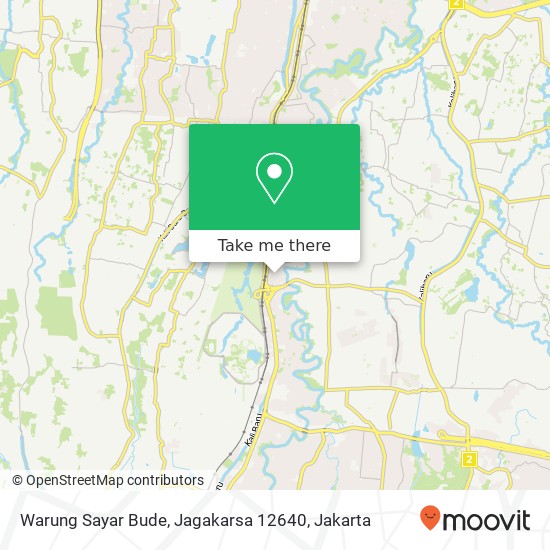 Warung Sayar Bude, Jagakarsa 12640 map