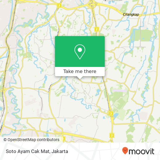 Soto Ayam Cak Mat, Jalan Lapangan Tembak Ciracas Jakarta 13720 map